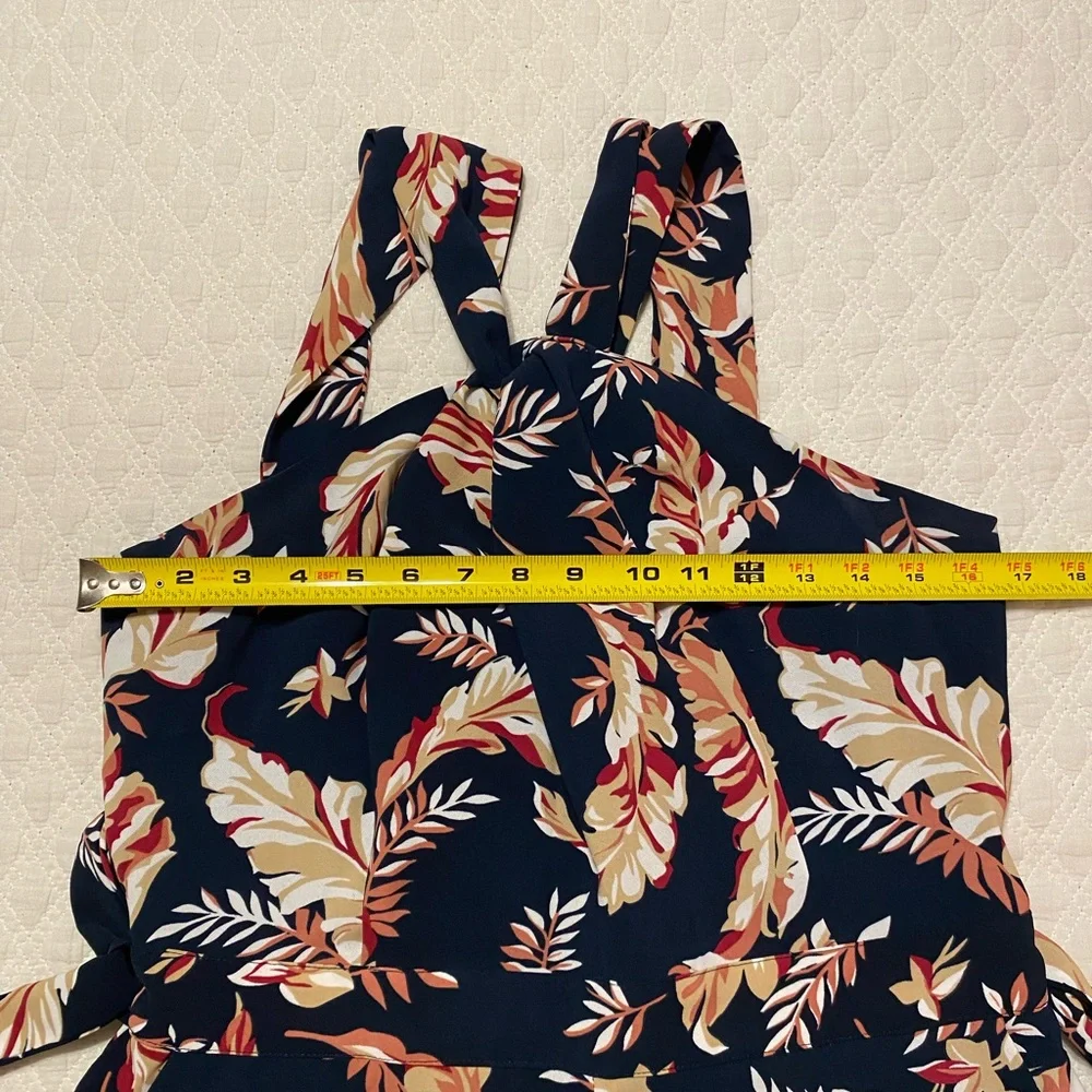 Joie Strapless Jumpsuit in Navy and Pink Floral - Picture 13 of 13